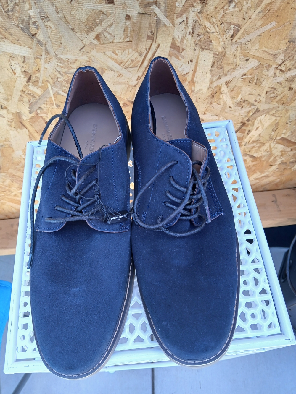 Banana Republic Navy Suede Derby Shoes